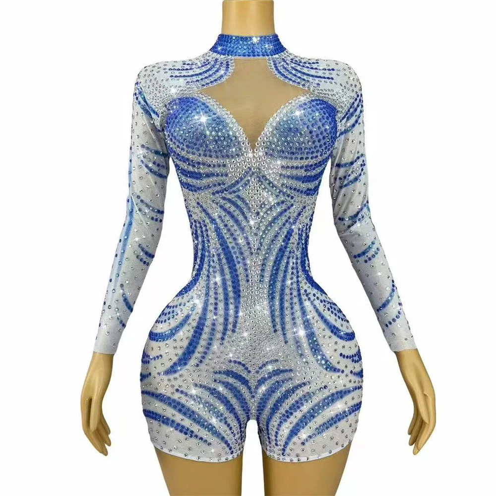 Luxury Handmade Flashing Full Little Rhinestones Mesh Bodysuit Party Show Leotard Rompers Stage Performance Pole Dance Costume
Luxury Handmade Flashing Full Little Rhinestones Mesh Bodysuit Party Show Leotard Rompers Stage Performance Pole Dance Costume