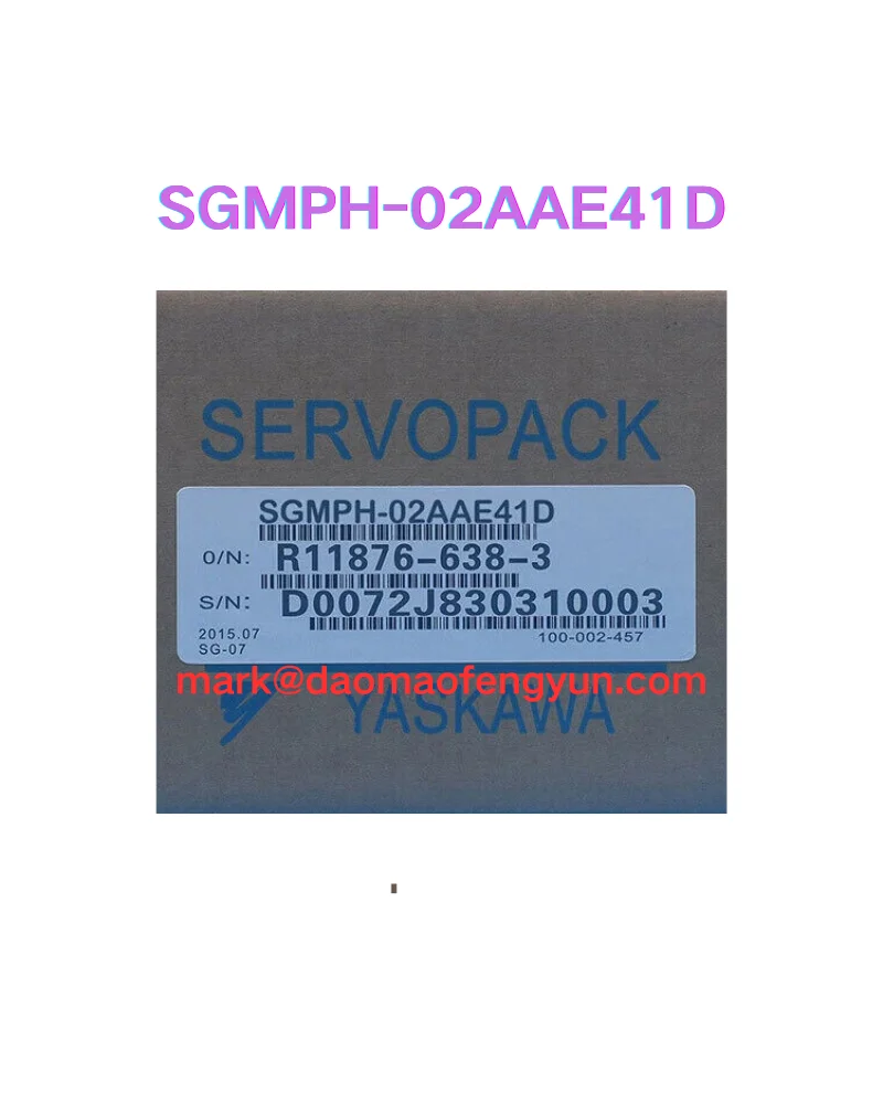 SGMPH-02AAE41D New servo motor, fast delivery, DHL/FEDEX/UPS
SGMPH-02AAE41D New servo motor, fast delivery, DHL/FEDEX/UPS