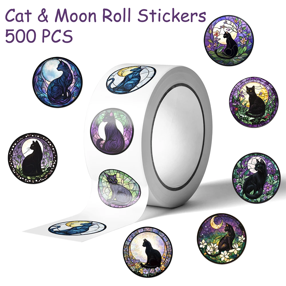 500pcs Cartoon Cat & Moon Roll Stickers Decals For Phone Scrapbook Laptop Luggage Letter DIY Aesthetic Waterproof Stickers
500pcs Cartoon Cat & Moon Roll Stickers Decals For Phone Scrapbook Laptop Luggage Letter DIY Aesthetic Waterproof Stickers