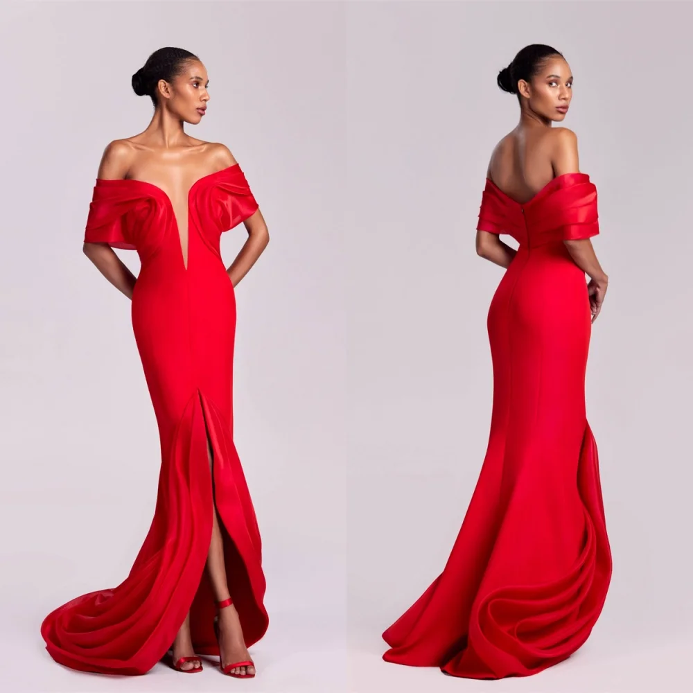 Customized Mermaid Exquisite Red Jersey Evening Dress Exquisite Off the Shoulder Sleeveless Homecoming Dresses Luxury Party Gown
Customized Mermaid Exquisite Red Jersey Evening Dress Exquisite Off the Shoulder Sleeveless Homecoming Dresses Luxury Party Gown