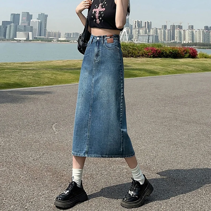 High Waist Denim Skirts Women Washed Distressed Skirt Spliced Vintage 2025 Wrap Buttocks Ankle Length A Line Loose Basics
High Waist Denim Skirts Women Washed Distressed Skirt Spliced Vintage 2025 Wrap Buttocks Ankle Length A Line Loose Basics