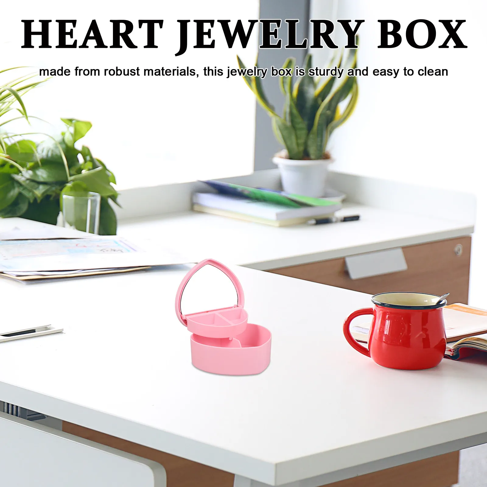 Набор из 2 шт. шкатулок для украшений в форме сердца, двухслойный органайзер с зеркалом для хранения колец, серег, ожерелий, декоративная коробка
Набор из 2 шт. шкатулок для украшений в форме сердца, двухслойный органайзер с зеркалом для хранения колец, серег, ожерелий, декоративная коробка