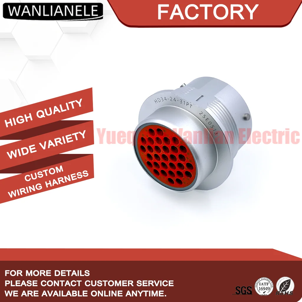 Корпус разъема TE Connectivity HD34-24-31PT Deutsch HD30, 31-контактный, алюминиевый, круглый, водонепроницаемый (IP67), для автомобильной промышленности
Корпус разъема TE Connectivity HD34-24-31PT Deutsch HD30, 31-контактный, алюминиевый, круглый, водонепроницаемый (IP67), для автомобильной промышленности