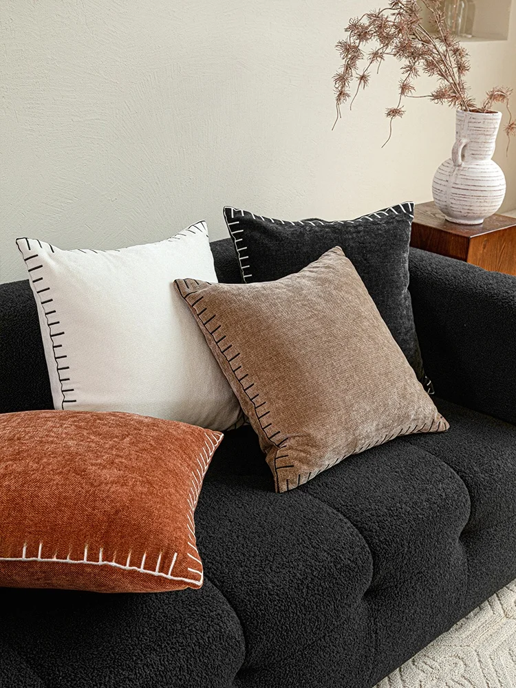 Simple Chic Living Room Sofa Pillow Embroidered Stitching Line Wabi-Sabi Style Square Cushion Backrest Pillow Home Decor
Simple Chic Living Room Sofa Pillow Embroidered Stitching Line Wabi-Sabi Style Square Cushion Backrest Pillow Home Decor