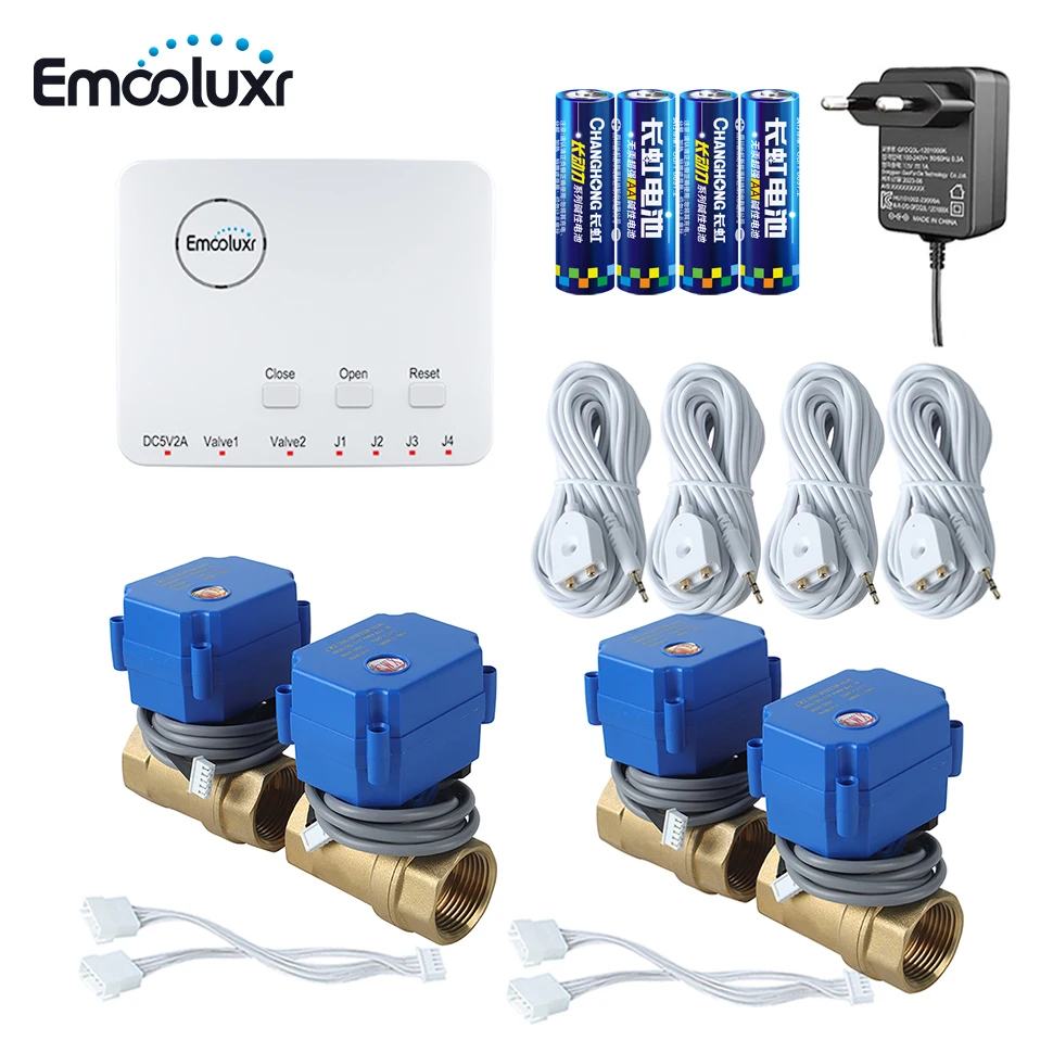 Ukrain Hot Selling Water Leak Detector with Four Valves for 1/2" 3/4" 1" Water Pipe, Battery Operated, Easy Installation
Ukrain Hot Selling Water Leak Detector with Four Valves for 1/2" 3/4" 1" Water Pipe, Battery Operated, Easy Installation