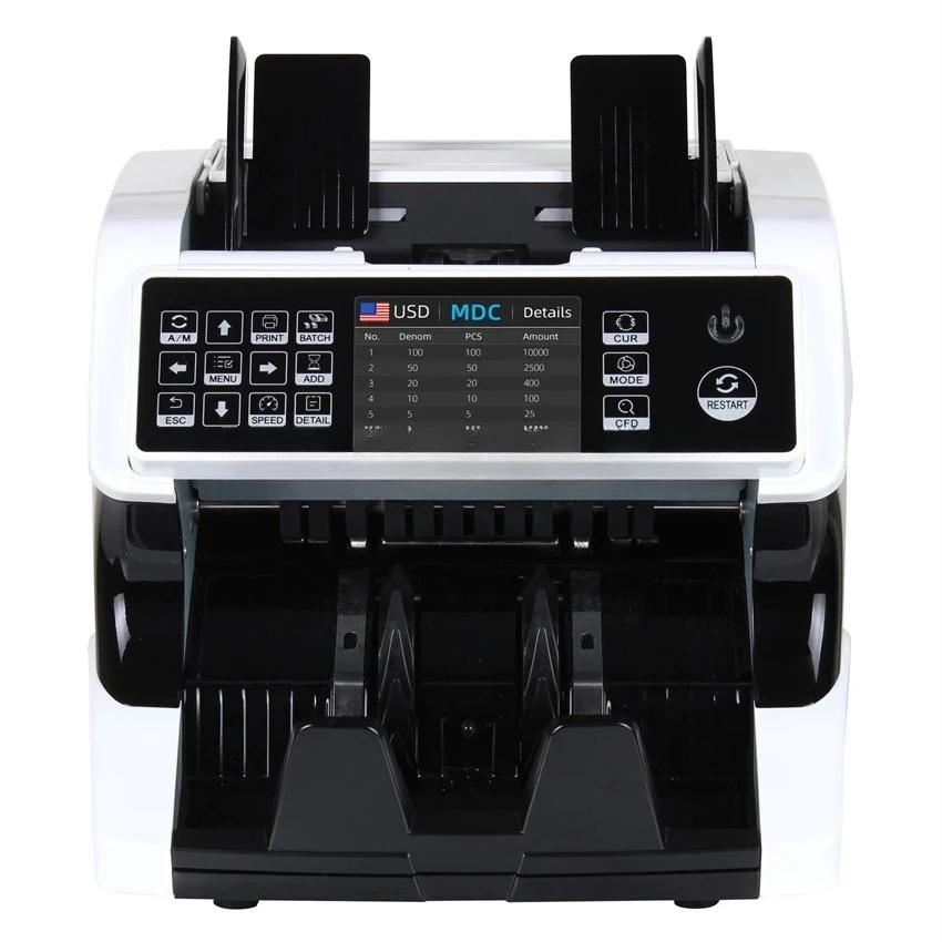 Machine UV/IR/MG/MT counterfeit detection Currency Counter Machine AL-920 Mixed Denomination 2 CIS Authenticating Coin Counting
Machine UV/IR/MG/MT counterfeit detection Currency Counter Machine AL-920 Mixed Denomination 2 CIS Authenticating Coin Counting