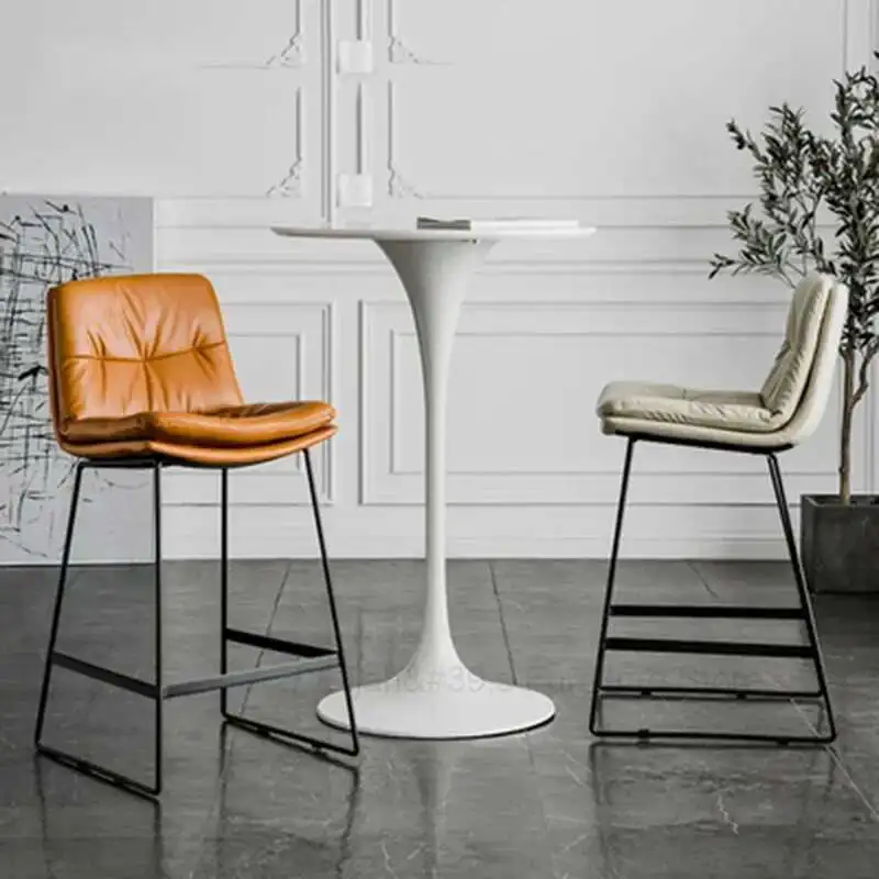 Leather Living Room Bar Chair Nordic Style Luxur Office High Stool Coffee Shop Modern Simple Dining Chair Household Products
Leather Living Room Bar Chair Nordic Style Luxur Office High Stool Coffee Shop Modern Simple Dining Chair Household Products