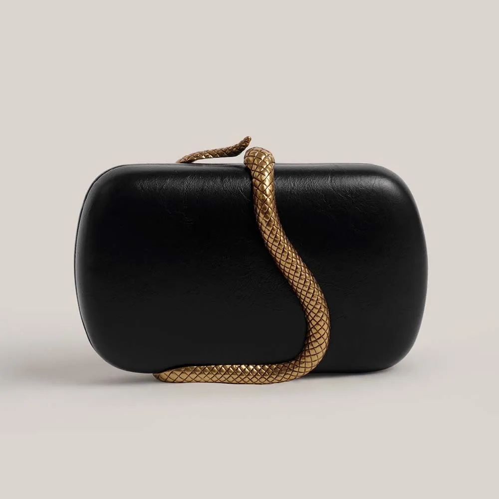 Unique Snake - Shaped Decoration Evening Clutch Exquisite Stylish PU Leather Glamorous Artistic Simple Chic For Dinner Party
Unique Snake - Shaped Decoration Evening Clutch Exquisite Stylish PU Leather Glamorous Artistic Simple Chic For Dinner Party