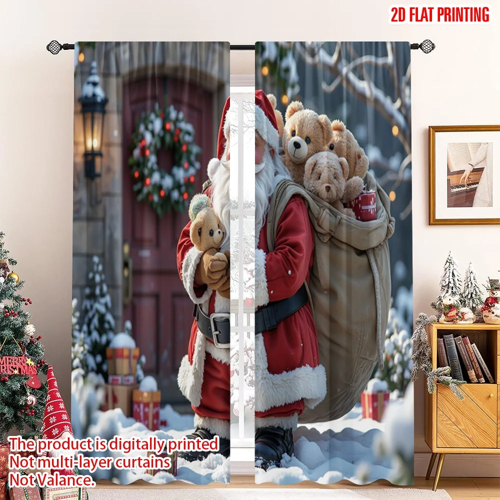 2pcs 2D flat printing Merry Christmas Popular Curtains Santa Claus Christmas Gift Toys Fabric Without Electricity Holiday
2pcs 2D flat printing Merry Christmas Popular Curtains Santa Claus Christmas Gift Toys Fabric Without Electricity Holiday