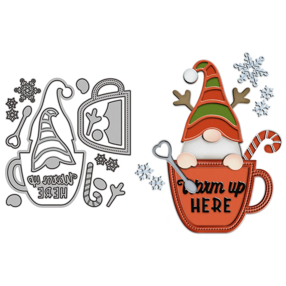 MangoCraft Christmas Cutting Dies Cute Xmas Gnome And Mugs Embossing DIY Scrapbooking Metal Cut Dies For Handmade Cards Decor
MangoCraft Christmas Cutting Dies Cute Xmas Gnome And Mugs Embossing DIY Scrapbooking Metal Cut Dies For Handmade Cards Decor