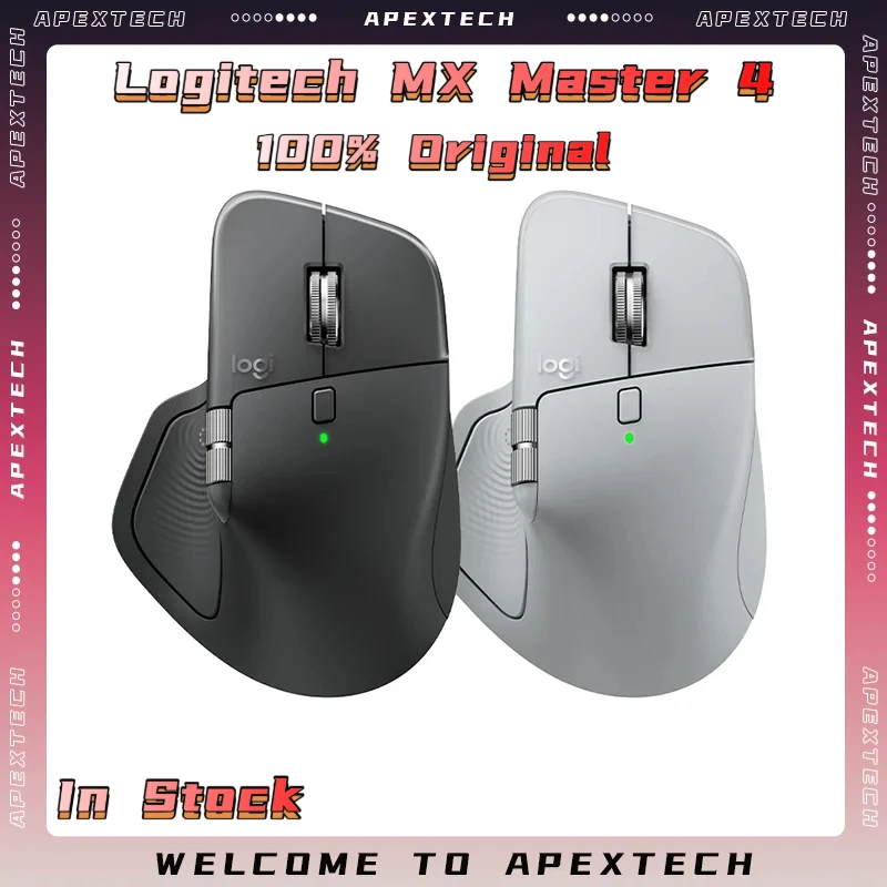 Logitech MX Master 4 Wireless Bluetooth Mouse, Silent Office Mouse, Upgraded Graphite Black w/ Wireless Receiver 100% Original
Logitech MX Master 4 Wireless Bluetooth Mouse, Silent Office Mouse, Upgraded Graphite Black w/ Wireless Receiver 100% Original