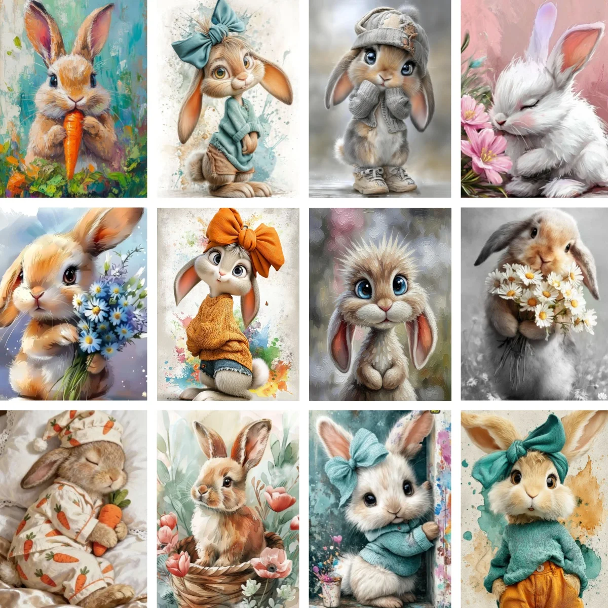 Diy Diamond Painting Cute Rabbit Poster Full Drill Embroidery Diamond Mosaic Art Fancy Hares Home Decoration Picture Craft Kit
Diy Diamond Painting Cute Rabbit Poster Full Drill Embroidery Diamond Mosaic Art Fancy Hares Home Decoration Picture Craft Kit