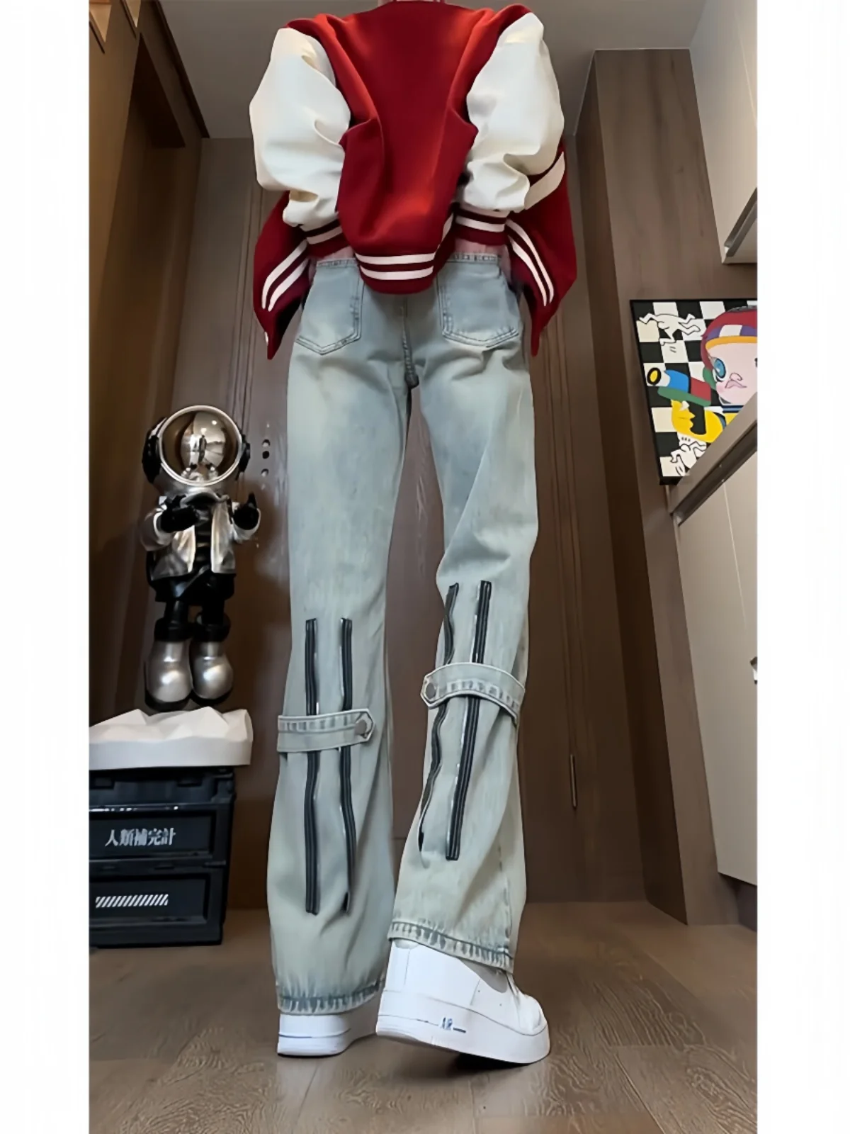 Мужские джинсы с высокой талией на молнии, прямые, зауженные, укороченные, рабочие брюки, молодежные, модные, из смесового хлопка и полиэстера
Мужские джинсы с высокой талией на молнии, прямые, зауженные, укороченные, рабочие брюки, молодежные, модные, из смесового хлопка и полиэстера