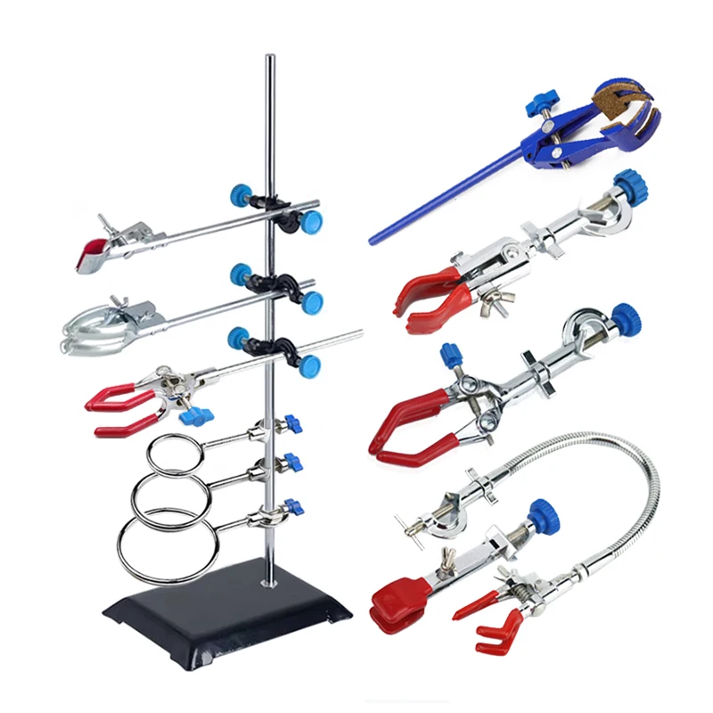 Laboratory Retort Rod Support Stand Platform Set Lab Flask Clamp Clip Ring Bosshead Burner Tong Beaker Holder Metal Grips Tool
Laboratory Retort Rod Support Stand Platform Set Lab Flask Clamp Clip Ring Bosshead Burner Tong Beaker Holder Metal Grips Tool