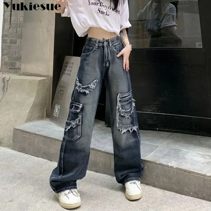Harajuku 2021, свободные прямые джинсы, женская уличная одежда, дизайн, модные винтажные мешковатые джинсовые брюки с высокой талией и широкими штанинами, женские
Harajuku 2021, свободные прямые джинсы, женская уличная одежда, дизайн, модные винтажные мешковатые джинсовые брюки с высокой талией и широкими штанинами, женские