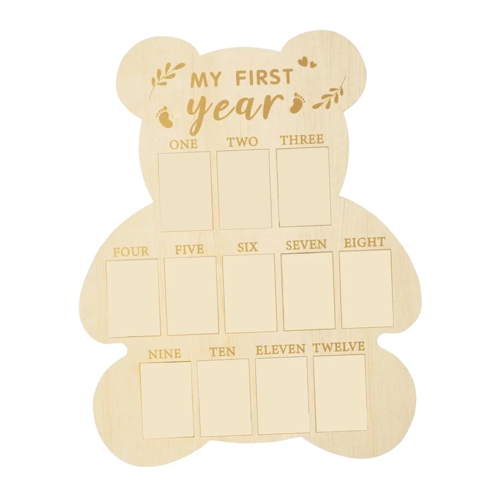 First Year Milestone Photo Board Wood Color Neutral Style for Boy Girl Baby Birthday Home Decor
First Year Milestone Photo Board Wood Color Neutral Style for Boy Girl Baby Birthday Home Decor