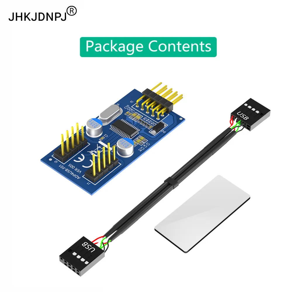 USB 2.0 9Pin Header Male 1 to 2 Female Extension Cable For Motherboard
USB 2.0 9Pin Header Male 1 to 2 Female Extension Cable For Motherboard