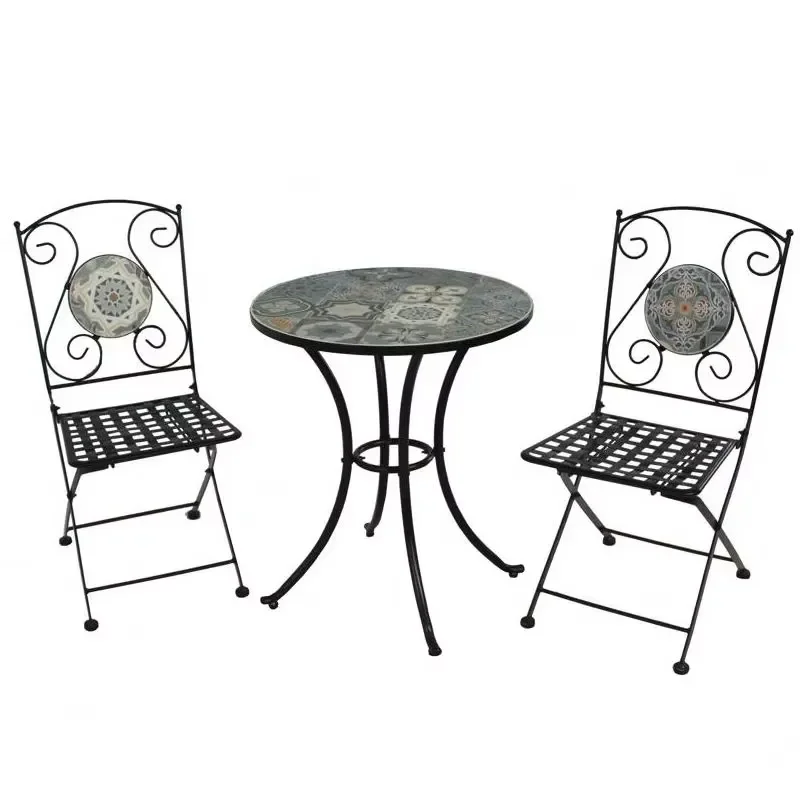 Newest Classical Elegant Decorative Outdoor Folding Round Metal Mosaic Outdoor Furniture Table Chair Garden Set
Newest Classical Elegant Decorative Outdoor Folding Round Metal Mosaic Outdoor Furniture Table Chair Garden Set