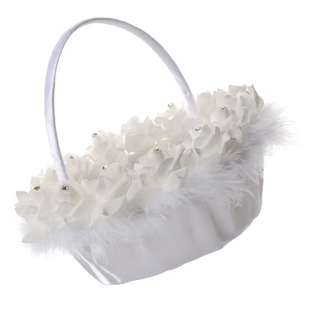White Wedding Basket Elegant Bridal Baskets for Ceremony Rustic Wedding Flower Basket Decor Storage Hamper Cloth PE
White Wedding Basket Elegant Bridal Baskets for Ceremony Rustic Wedding Flower Basket Decor Storage Hamper Cloth PE