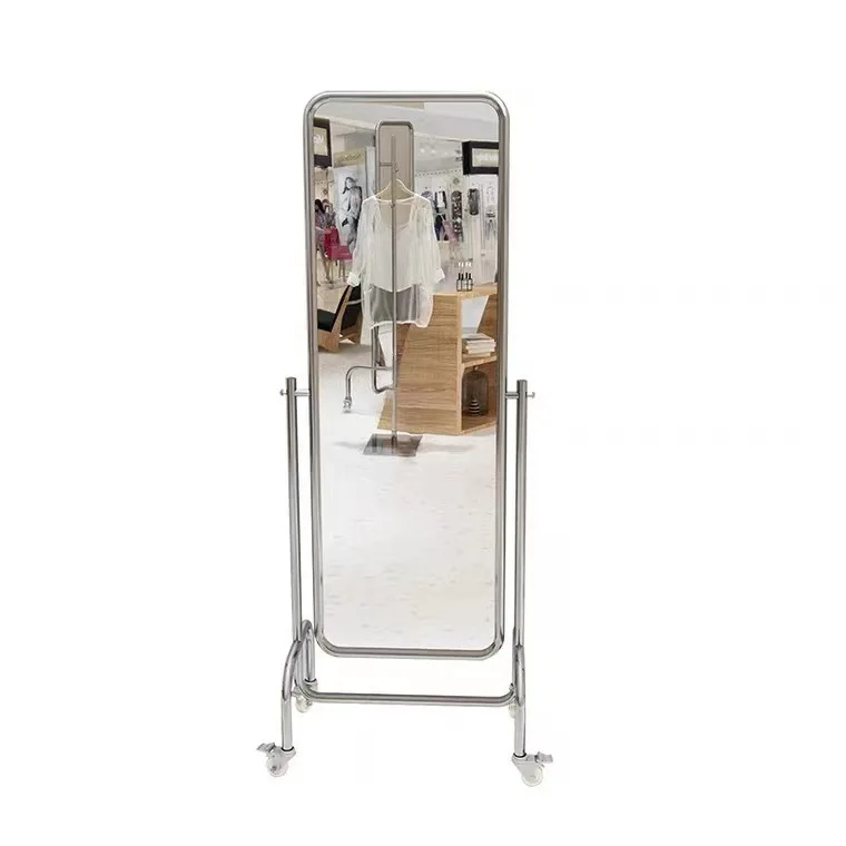 Stainless steel fitting movable full-body full-length mirror for home use
Stainless steel fitting movable full-body full-length mirror for home use