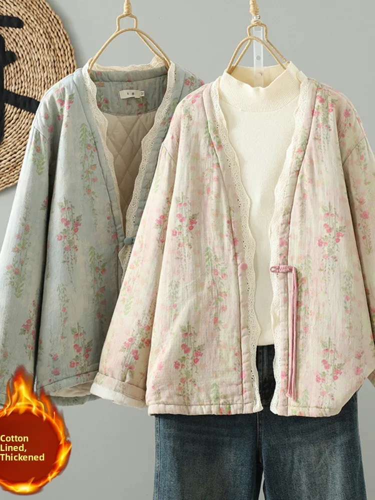 Новое китайское хлопковое джинсовое женское пальто с v-образным вырезом и цветочным принтом, удобное зимнее пальто свободного кроя
Новое китайское хлопковое джинсовое женское пальто с v-образным вырезом и цветочным принтом, удобное зимнее пальто свободного кроя