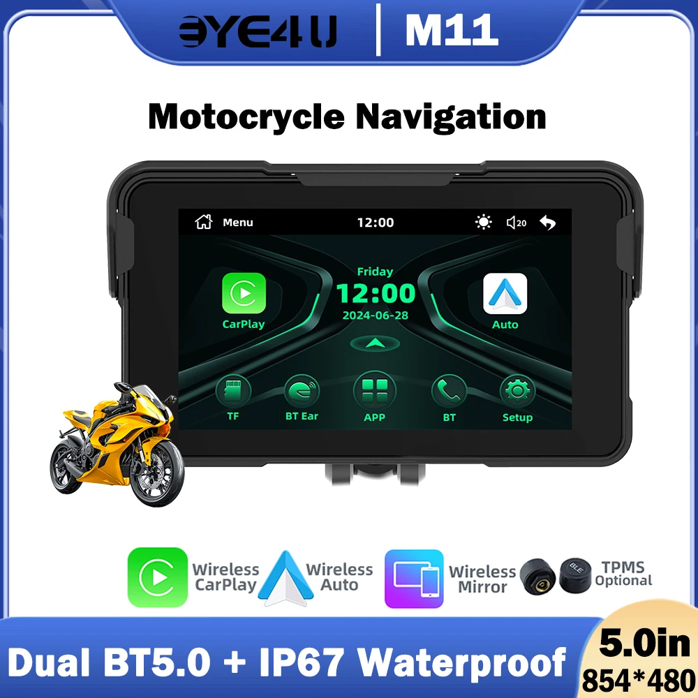 5-дюймовый беспроводной навигационный мотоцикл Carplay GPS Wi-Fi портативный мотоцикл Android авто цифровой монитор приборная панель TPMS USB C
5-дюймовый беспроводной навигационный мотоцикл Carplay GPS Wi-Fi портативный мотоцикл Android авто цифровой монитор приборная панель TPMS USB C