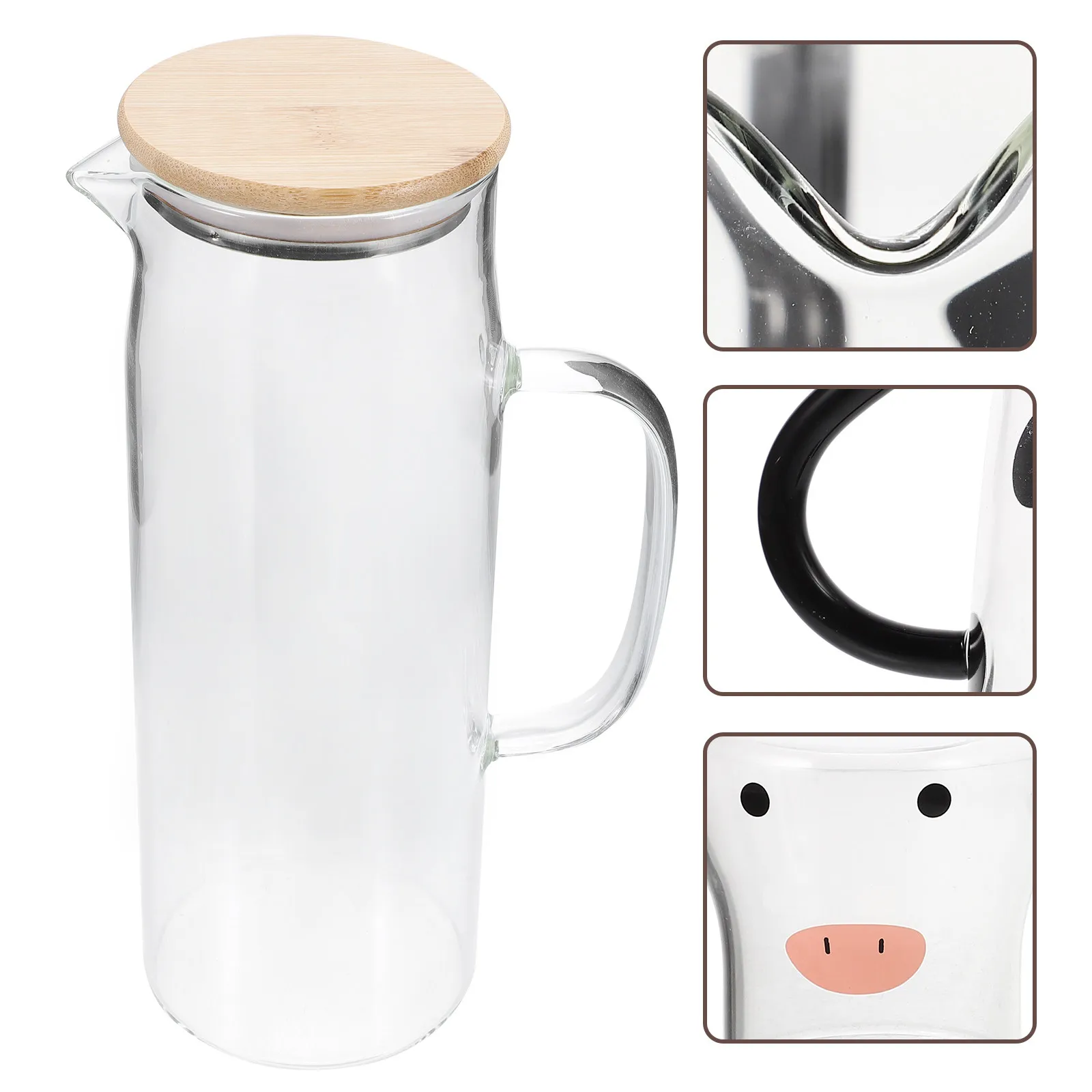 Ergonomic Design Transparent Water Pitcher Clear Glass Jug Lid for Kitchen Use Juices Beverages Cooling Pot Storage
Ergonomic Design Transparent Water Pitcher Clear Glass Jug Lid for Kitchen Use Juices Beverages Cooling Pot Storage