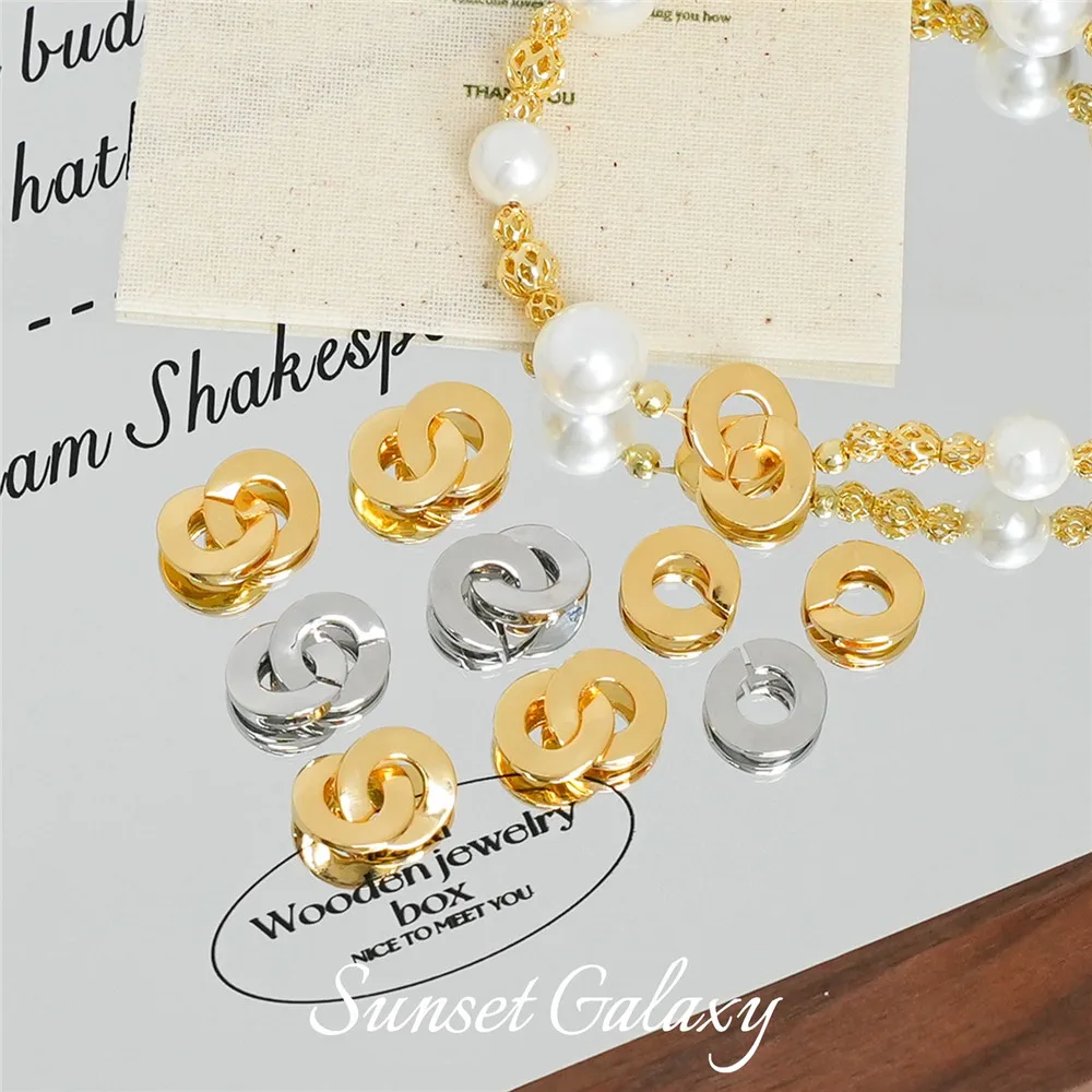 18k Gold Color Round Single-row Double-opening Link Clasp, Handmade Diy Beaded Pearl Necklace Bracelet, End Clasp Accessory
18k Gold Color Round Single-row Double-opening Link Clasp, Handmade Diy Beaded Pearl Necklace Bracelet, End Clasp Accessory