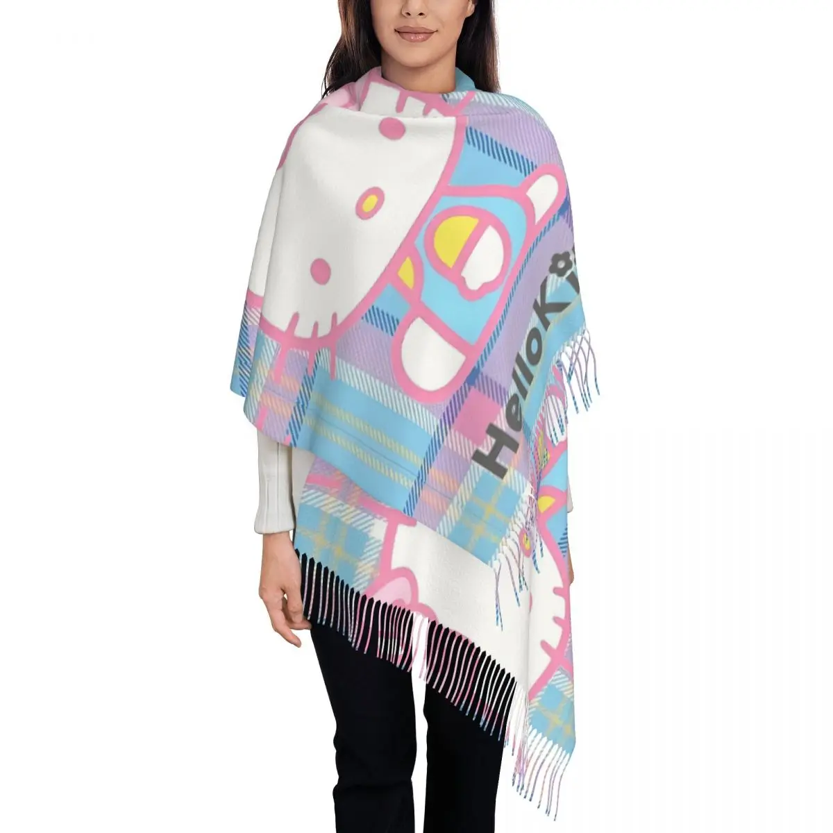 Hello Kitty Kawaii Anime Shawls Wraps for Womens Winter Large Long Scarf Pashmina Tassel Scarves
Hello Kitty Kawaii Anime Shawls Wraps for Womens Winter Large Long Scarf Pashmina Tassel Scarves