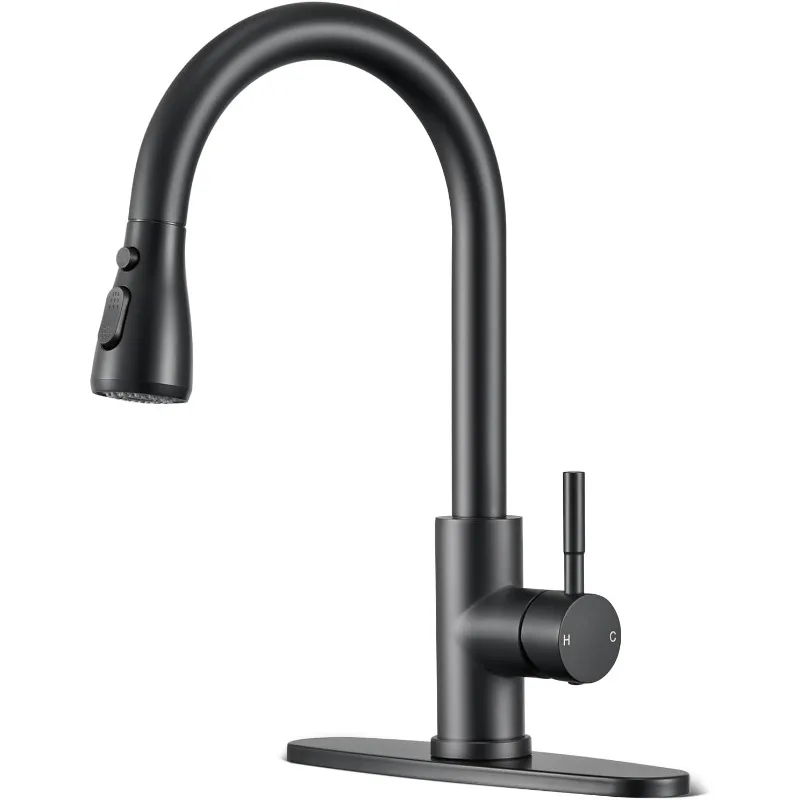 Kitchen Faucets with Pull Down Sprayer, High Arc Single Handle Stainless Steel Commercial Kitchen Faucet 1 or 3 Hole Sink Faucet
Kitchen Faucets with Pull Down Sprayer, High Arc Single Handle Stainless Steel Commercial Kitchen Faucet 1 or 3 Hole Sink Faucet
