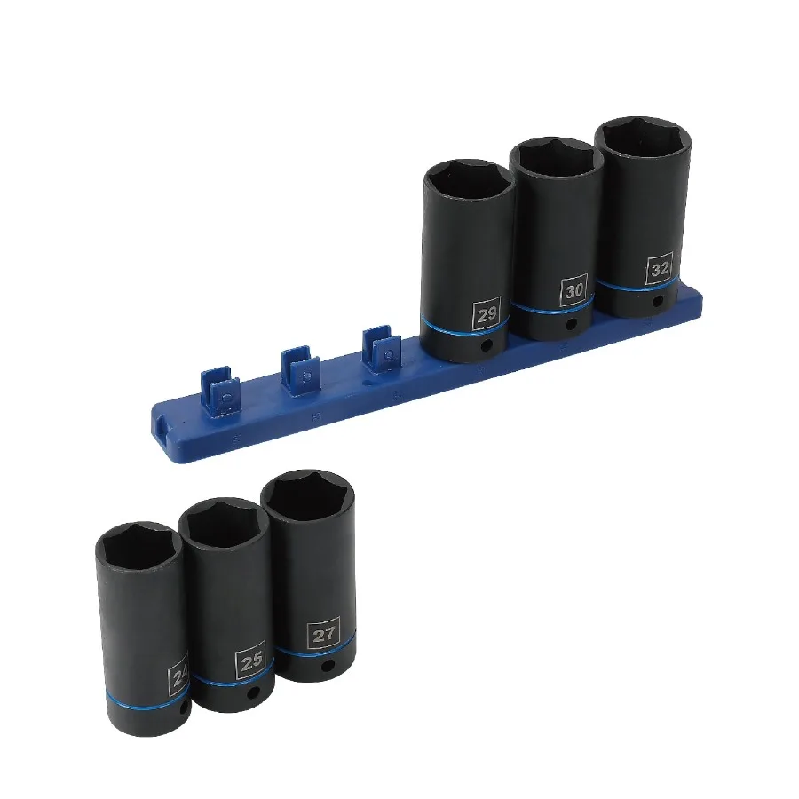 Metric 1/2-inch Drive Large Impact Deep Socket Set, 7-Piece for Automotive Repair Heavy-Duty Use, Black Oxide Finish, Durable C
Metric 1/2-inch Drive Large Impact Deep Socket Set, 7-Piece for Automotive Repair Heavy-Duty Use, Black Oxide Finish, Durable C