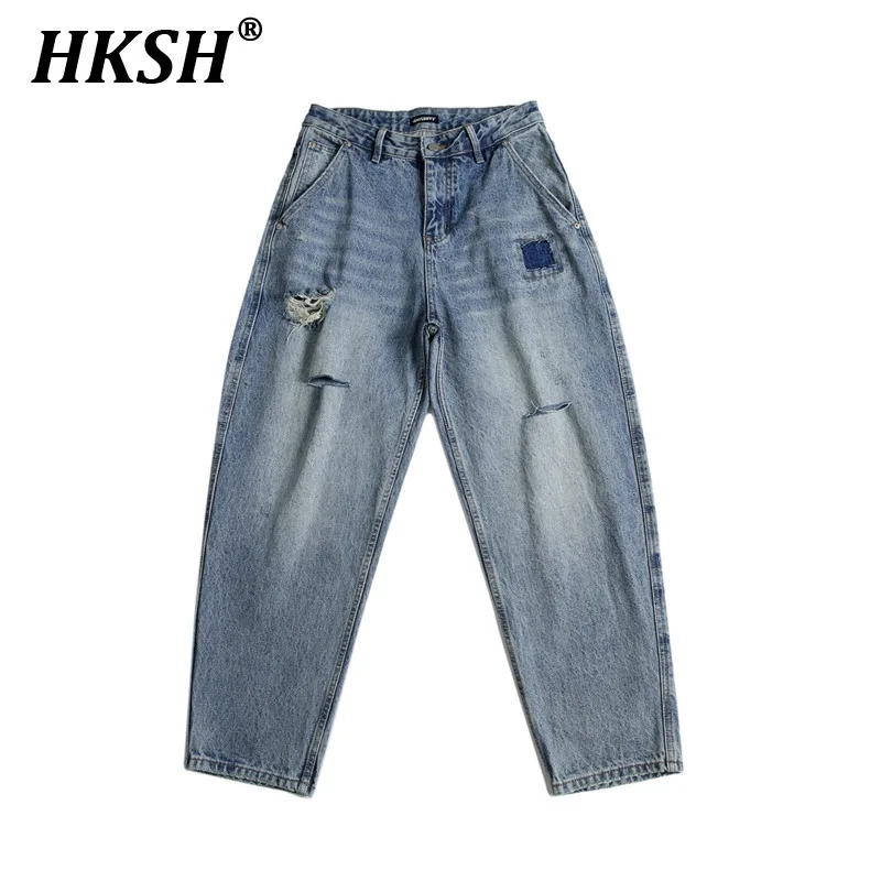 HKSH Men's Tide Streetwear American Vintage Trendy 2025 Summer New Ripped Jeans Washed Casual Long Denim Pants Retro Chic HK4876
HKSH Men's Tide Streetwear American Vintage Trendy 2025 Summer New Ripped Jeans Washed Casual Long Denim Pants Retro Chic HK4876