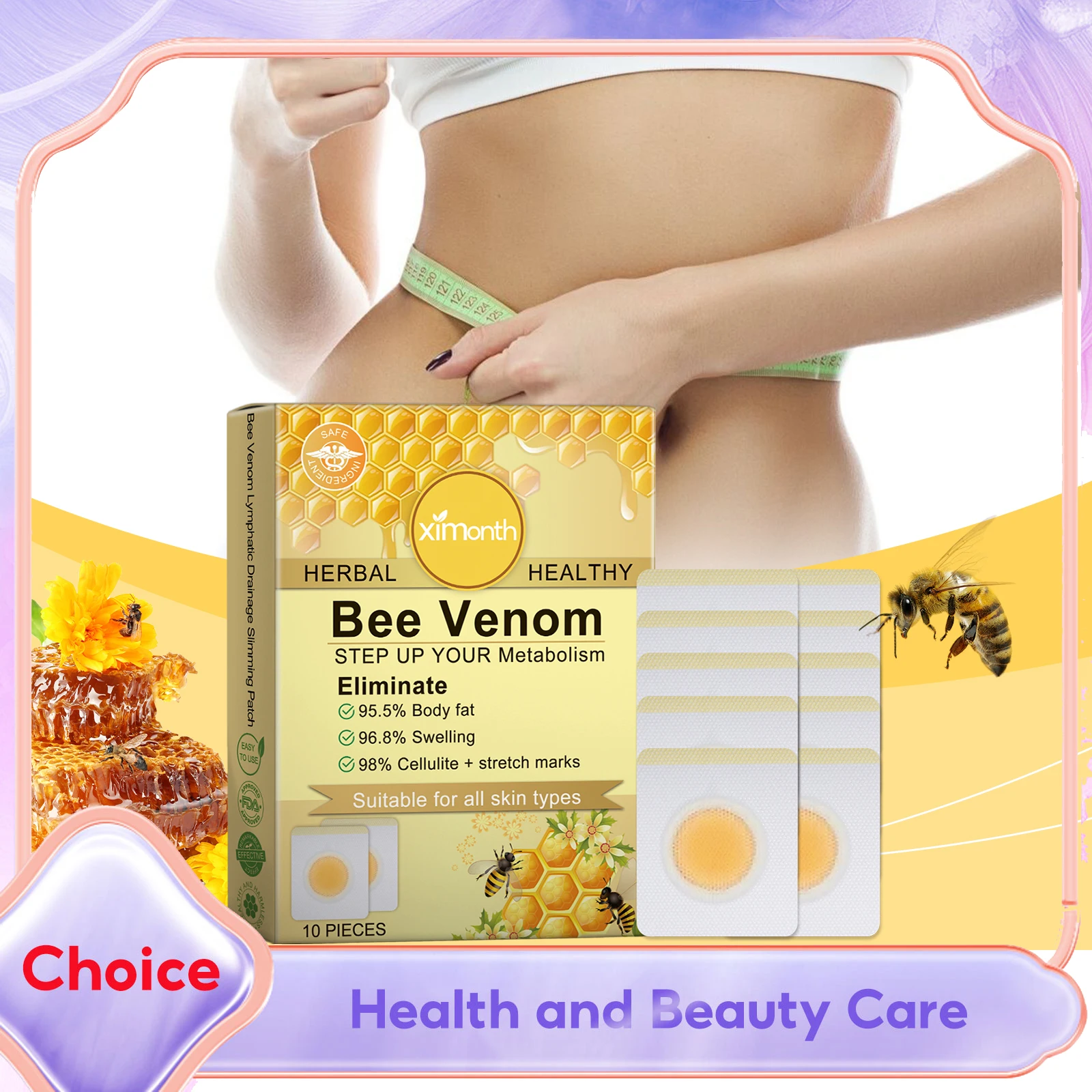 Lymphatic Slimming Patch Eliminate Edema Accelerate Blood Circulation Temperate Increase Skin Elasticity Navel Tightening Patch
Lymphatic Slimming Patch Eliminate Edema Accelerate Blood Circulation Temperate Increase Skin Elasticity Navel Tightening Patch