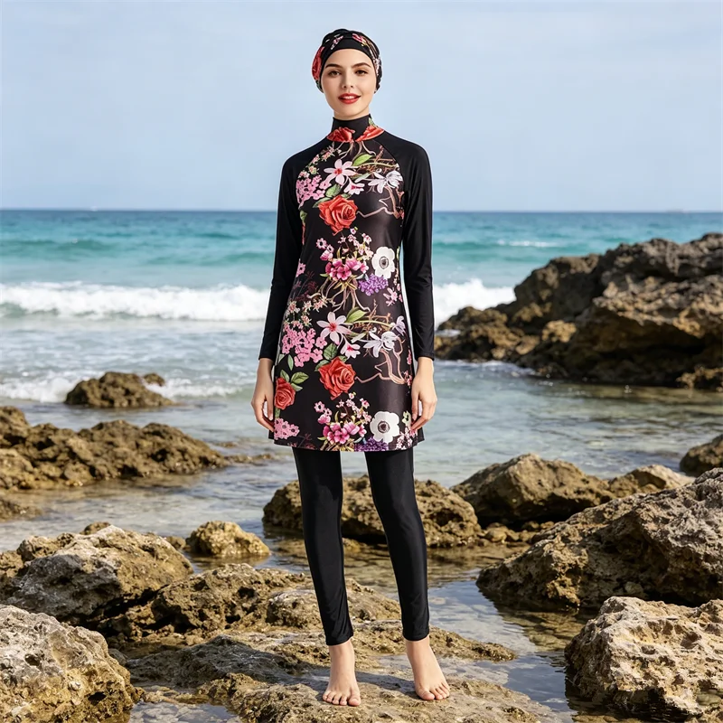 3PCS Muslim Swimming Suit Women Print Modest Burkini Islamic Swimwear Swimsuit Full Cover Plus Size Hijab Bathing Beach Wear
3PCS Muslim Swimming Suit Women Print Modest Burkini Islamic Swimwear Swimsuit Full Cover Plus Size Hijab Bathing Beach Wear