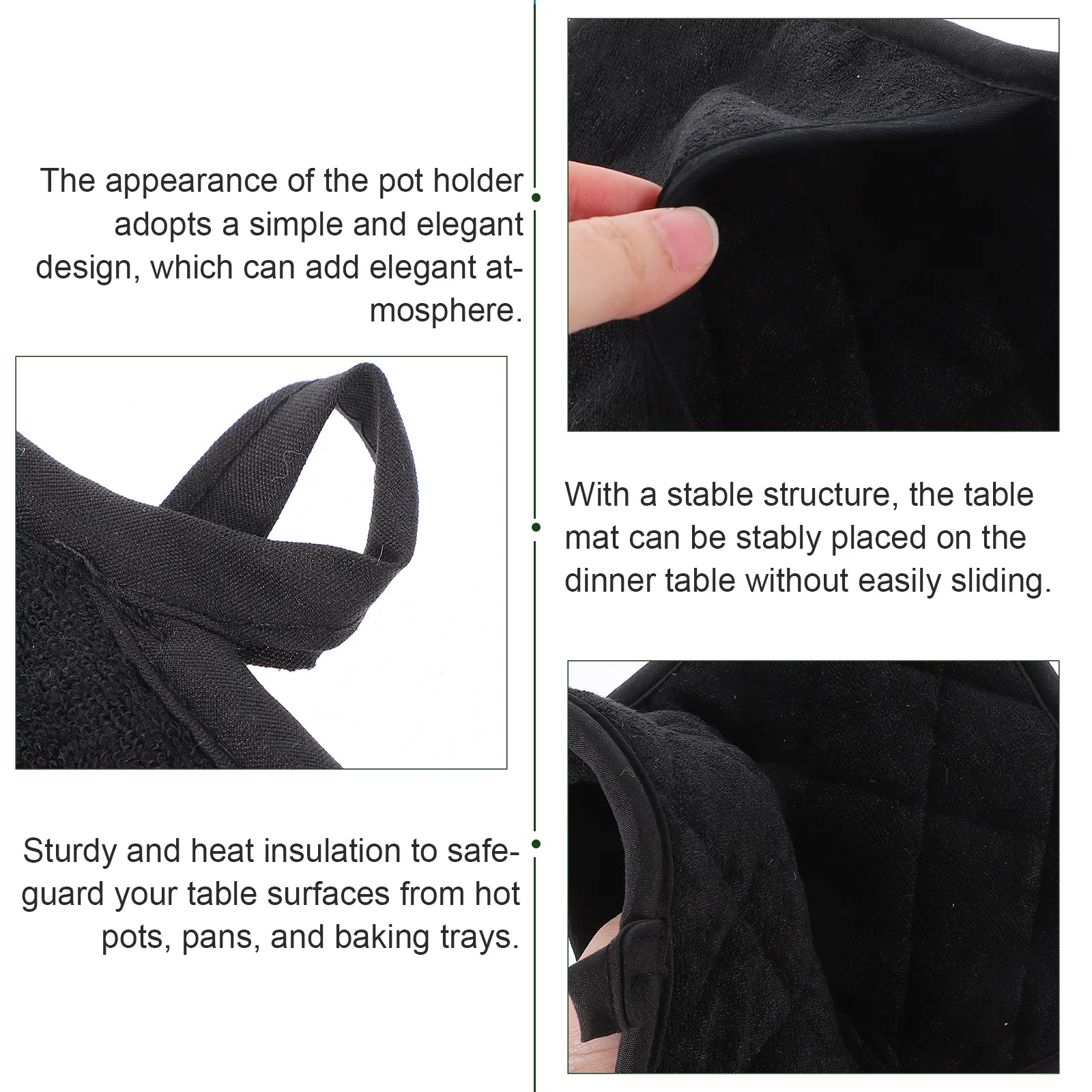 2Pcs Table Mat Heat Insulating Cotton Pot Mats for Hot Pans Baking Trays Kitchen Cooking Pad Home Dining Room Decoration
2Pcs Table Mat Heat Insulating Cotton Pot Mats for Hot Pans Baking Trays Kitchen Cooking Pad Home Dining Room Decoration