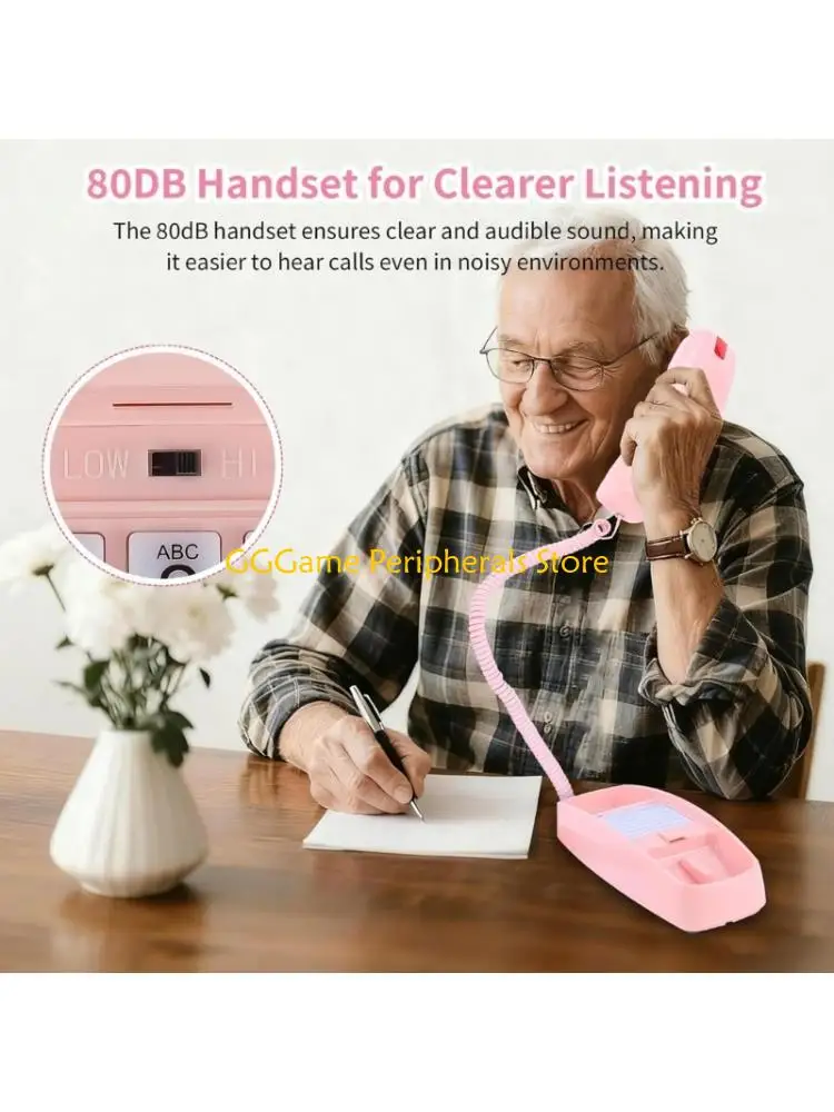 U55B ABS Material Corded Home Telephone With Light Up Keypad And Two Tone picks For Elderly Users
U55B ABS Material Corded Home Telephone With Light Up Keypad And Two Tone picks For Elderly Users