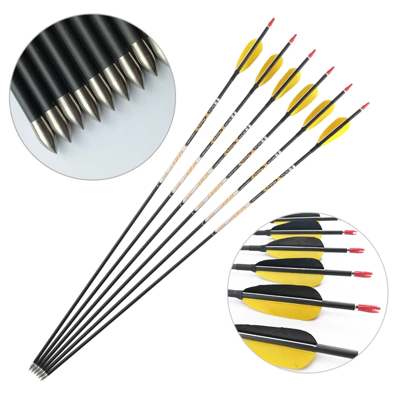 Spine350-800 Охотничьи карбоновые стрелы для стрельбы из лука, 3-дюймовое перо индейки, наконечники вала ID 4,2 мм для блочного изогнутого лука, длинный лук
Spine350-800 Охотничьи карбоновые стрелы для стрельбы из лука, 3-дюймовое перо индейки, наконечники вала ID 4,2 мм для блочного изогнутого лука, длинный лук