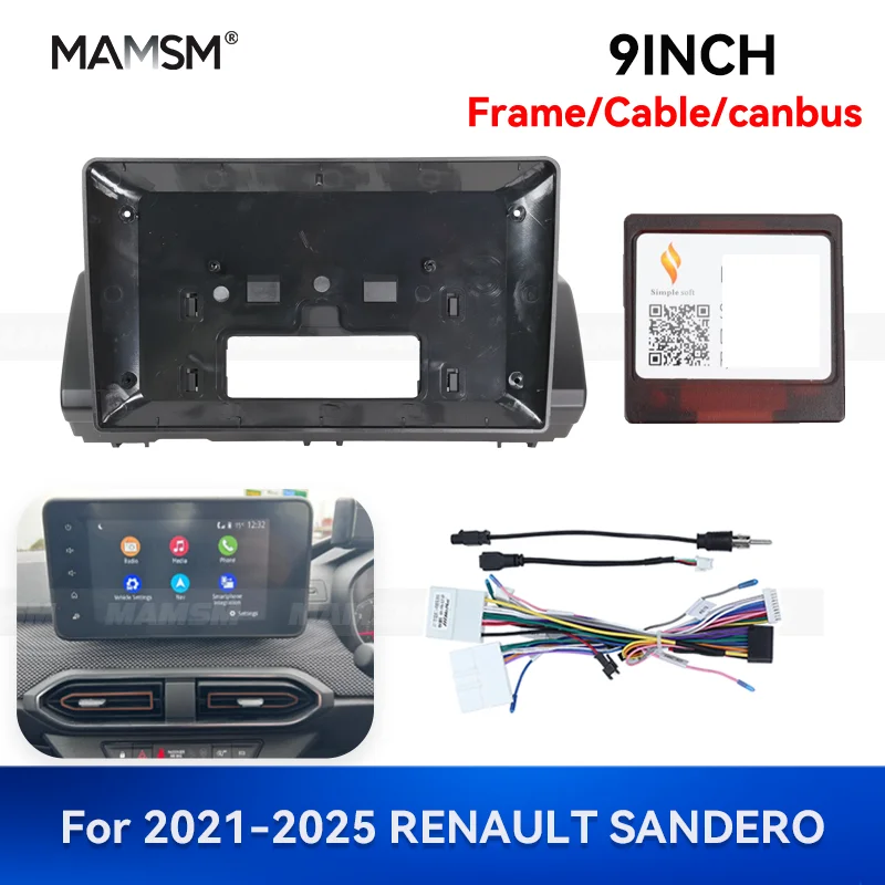 MAMSM 9 inch For 2021-2025 RENAULT SANDERO Car Radio Fascia Panel Dash Mounting Player MP3 MP5 Screen Accessories Canbus cable
MAMSM 9 inch For 2021-2025 RENAULT SANDERO Car Radio Fascia Panel Dash Mounting Player MP3 MP5 Screen Accessories Canbus cable
