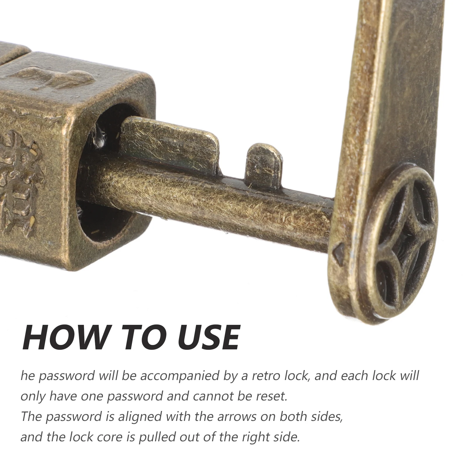 Vintage Copper Combination Lock Retro Style Cabinet Padlock Chinese Ancient Design Decorative Password Lock Classic Security
Vintage Copper Combination Lock Retro Style Cabinet Padlock Chinese Ancient Design Decorative Password Lock Classic Security