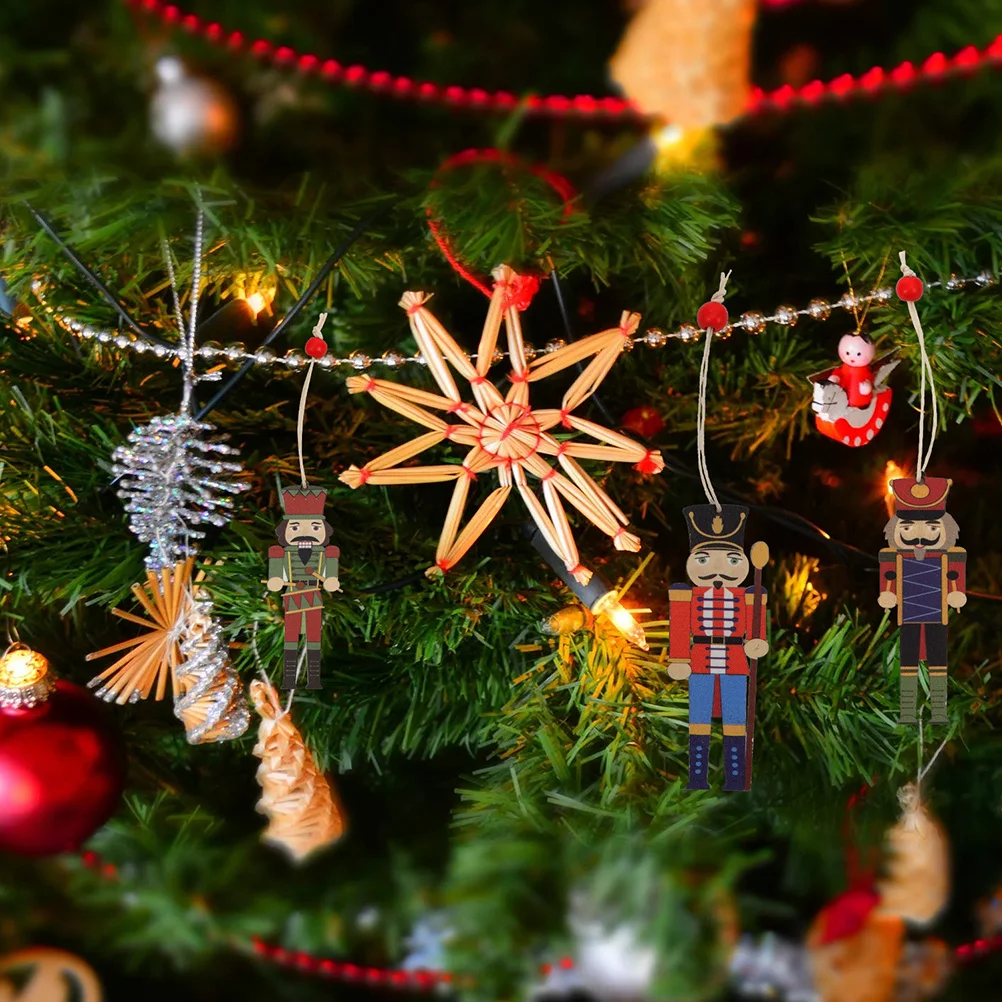 18Pcs Wood Nutcracker Xmas Hanging Decor Xmas Tree Nutcracker Pendant Christmas Holiday Decorations Hanging Nutcrackers Craft
18Pcs Wood Nutcracker Xmas Hanging Decor Xmas Tree Nutcracker Pendant Christmas Holiday Decorations Hanging Nutcrackers Craft