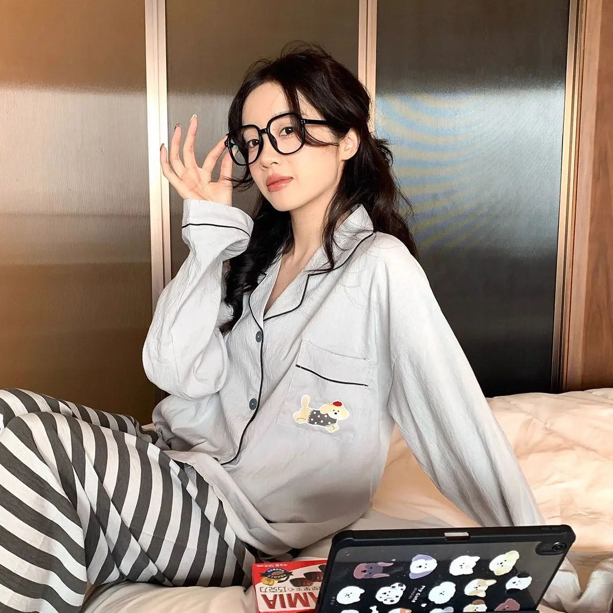 Cartoon Long Sleeve Sleepwear Women's Casual Cloud Cotton Home Clothes Two-Piece Set Autumn Comfortable Loose Fit Pyjamas
Cartoon Long Sleeve Sleepwear Women's Casual Cloud Cotton Home Clothes Two-Piece Set Autumn Comfortable Loose Fit Pyjamas