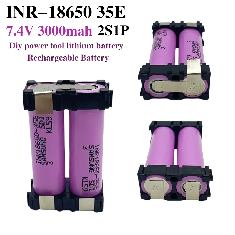 35E 18650 3000mAh 2S1P 7.4V 12.6V 14.8V 18V 25.2V Used for screwdriver battery welding battery pack
35E 18650 3000mAh 2S1P 7.4V 12.6V 14.8V 18V 25.2V Used for screwdriver battery welding battery pack