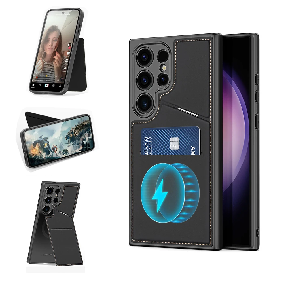 Magnetic Bracket Leathe Case For Samsung Galaxy S24/S24 Ultra Case Wallet Credit Card Holder Protective
Magnetic Bracket Leathe Case For Samsung Galaxy S24/S24 Ultra Case Wallet Credit Card Holder Protective
