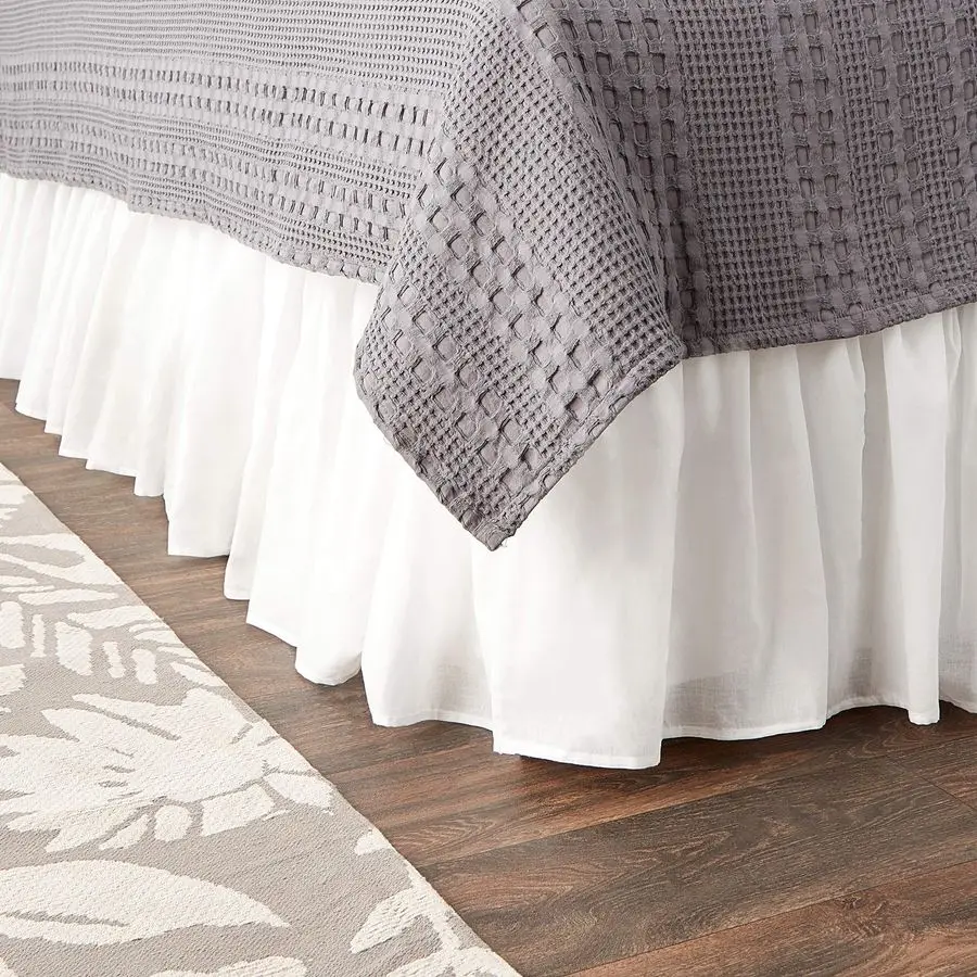 Home Cotton Voile Dust Ruffle Bed Skirt, White, Queen 18inch L
Home Cotton Voile Dust Ruffle Bed Skirt, White, Queen 18inch L