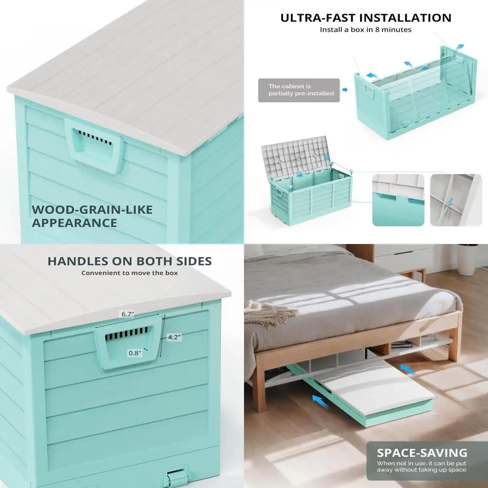 Складной уличный контейнер для хранения объемом 75 галлонов, пластиковая коробка для сада, бассейна, балкона, двора (зеленый)
Складной уличный контейнер для хранения объемом 75 галлонов, пластиковая коробка для сада, бассейна, балкона, двора (зеленый)