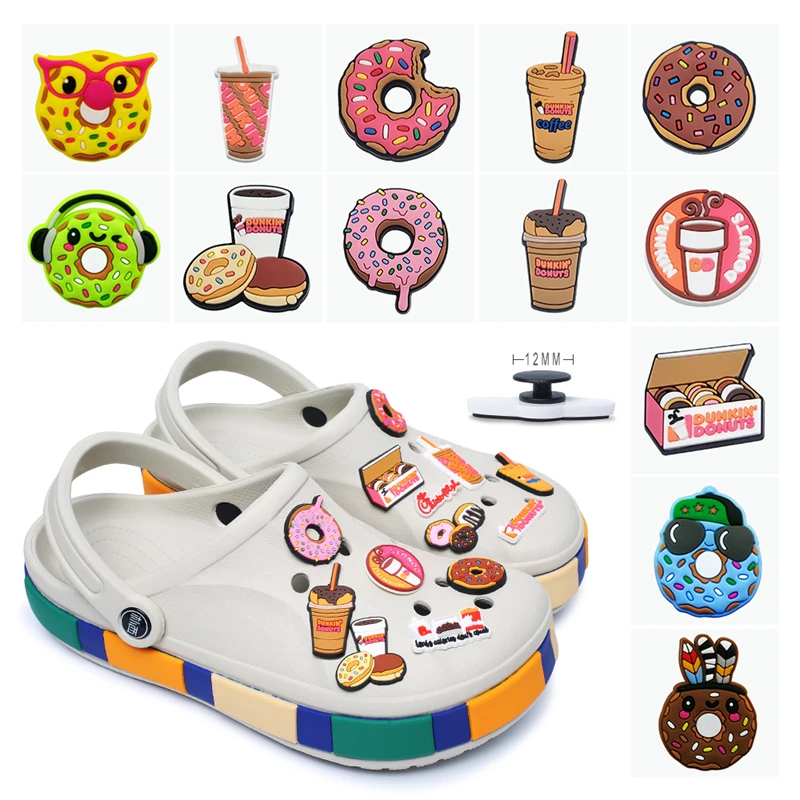 1 shoe charm Donut milk tea accessory designer fun cartoon character Crock charm gift for kids and girls
1 shoe charm Donut milk tea accessory designer fun cartoon character Crock charm gift for kids and girls