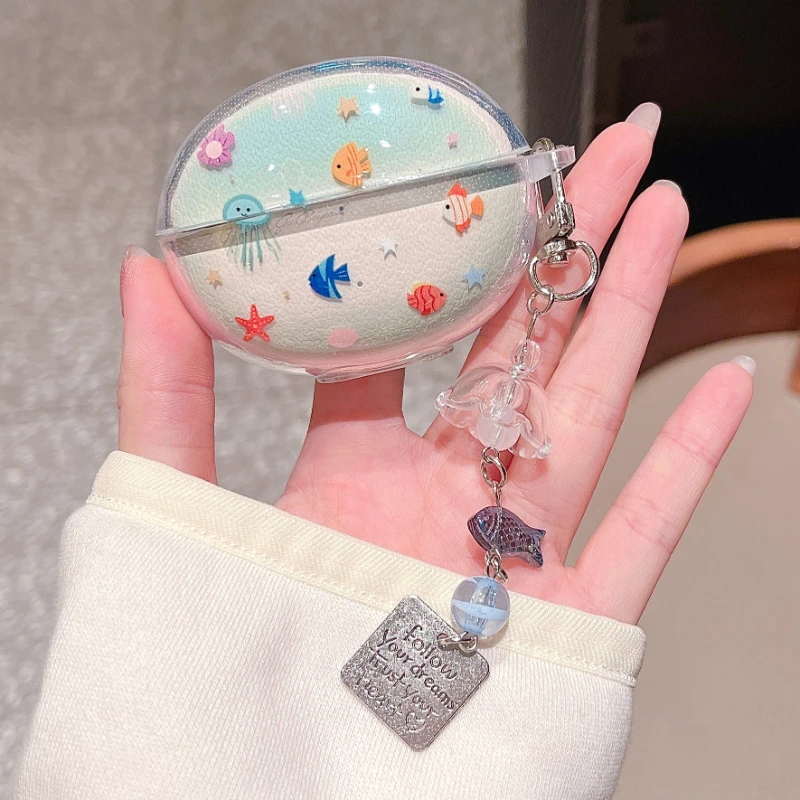 For QCY Crossky C50 Soft TPU Case 3D Clover Cute Sea World Stars Headphone Cover Protective Sleeve Shockproof Funda with Pendant
For QCY Crossky C50 Soft TPU Case 3D Clover Cute Sea World Stars Headphone Cover Protective Sleeve Shockproof Funda with Pendant