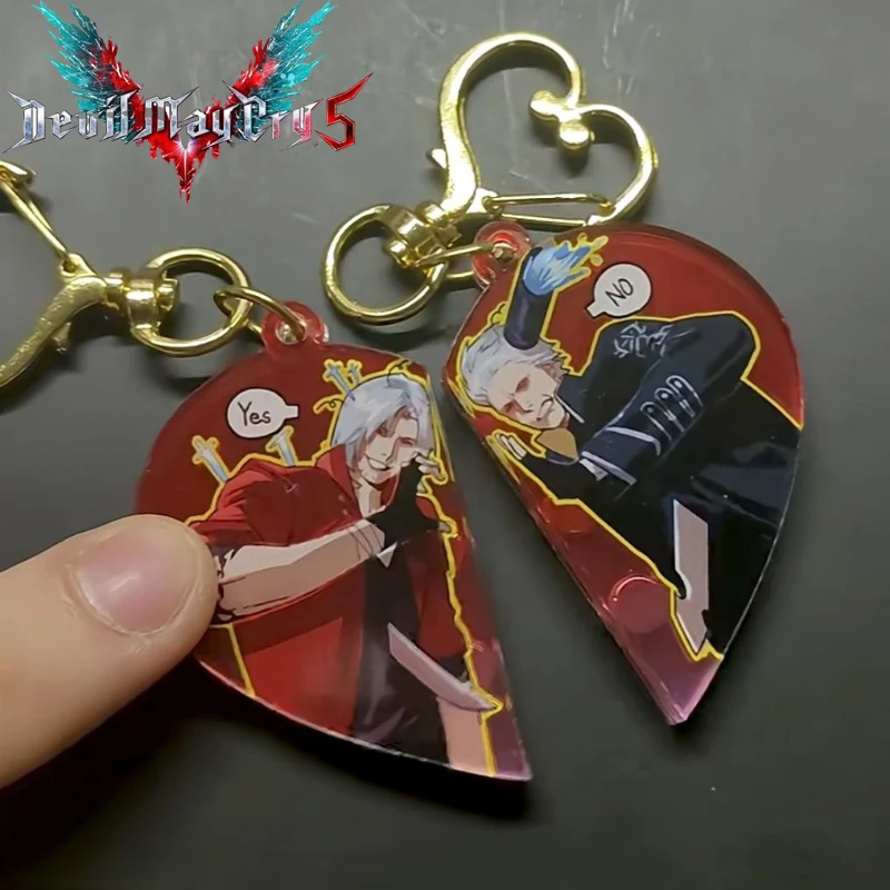 Game Devil May Cry Vergil Dante Cosplay Keychain Acrylic Heart Magnetic Pendant Keyring 1 Pair Key Chain Bag Accessories Gift
Game Devil May Cry Vergil Dante Cosplay Keychain Acrylic Heart Magnetic Pendant Keyring 1 Pair Key Chain Bag Accessories Gift