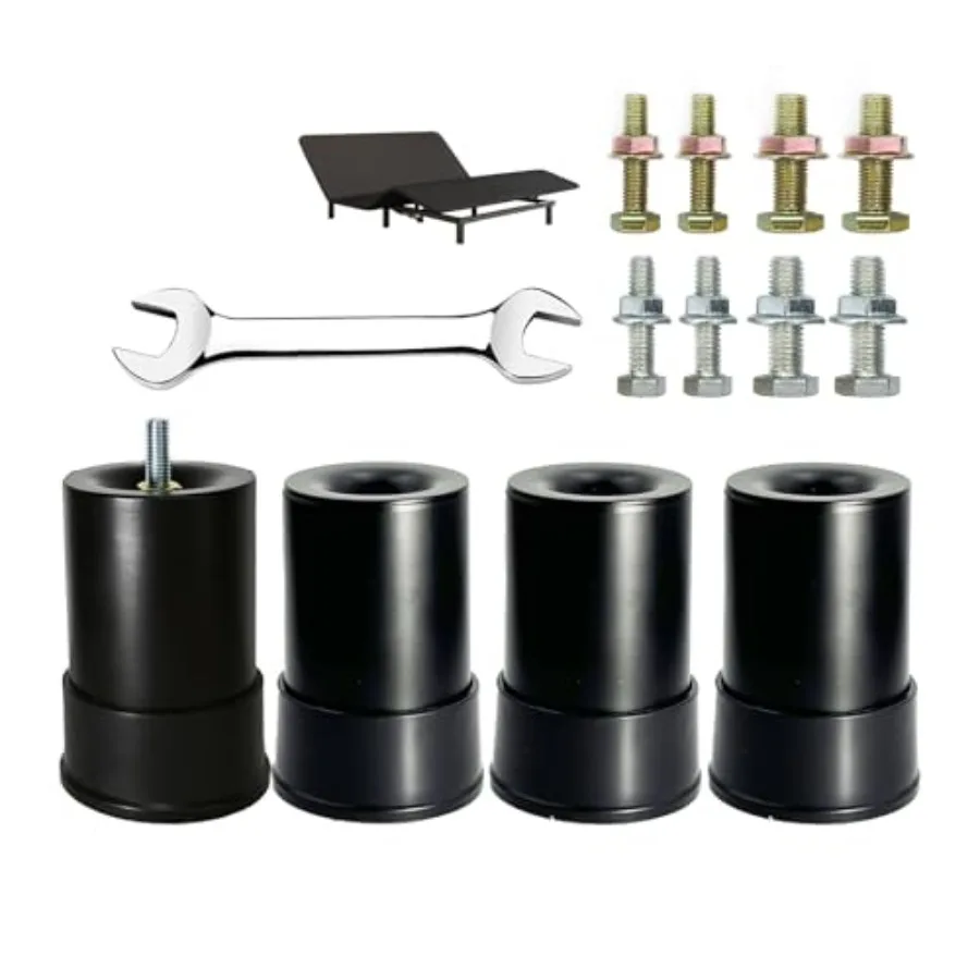 4 Inch Metal Adjustable Bed Base Frame Leg Replacement Heavy Duty Extra Height Leg Compatible with 89 of Frameworks Such as M8
4 Inch Metal Adjustable Bed Base Frame Leg Replacement Heavy Duty Extra Height Leg Compatible with 89 of Frameworks Such as M8