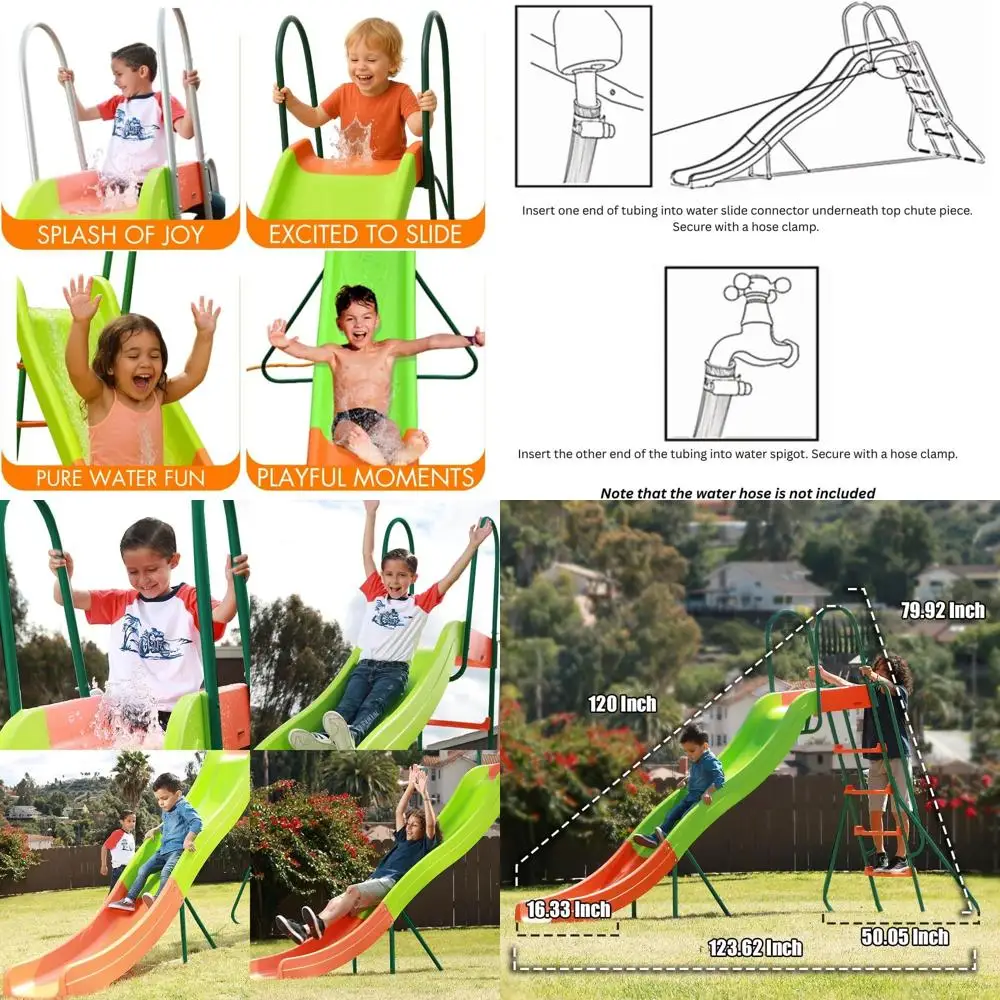 Детская горка и качели для игр на улице - подходят для детей 4-8 лет
Детская горка и качели для игр на улице - подходят для детей 4-8 лет